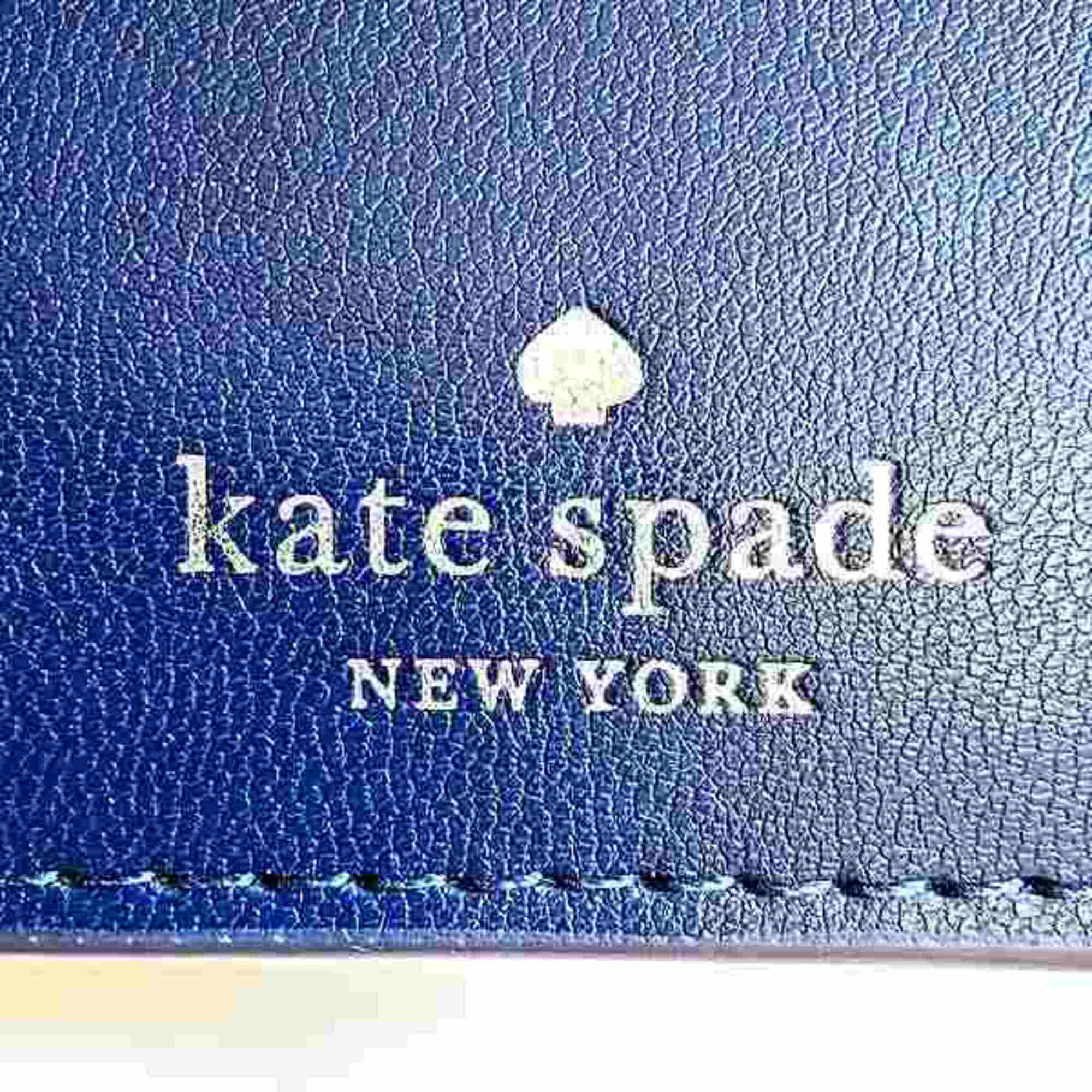 Kate Spade Glitter Blue Leather Bi-fold Wallet for Women