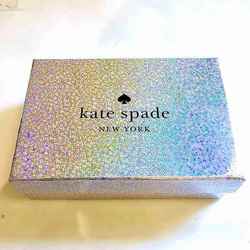 Kate Spade Glitter Blue Leather Bi-fold Wallet for Women