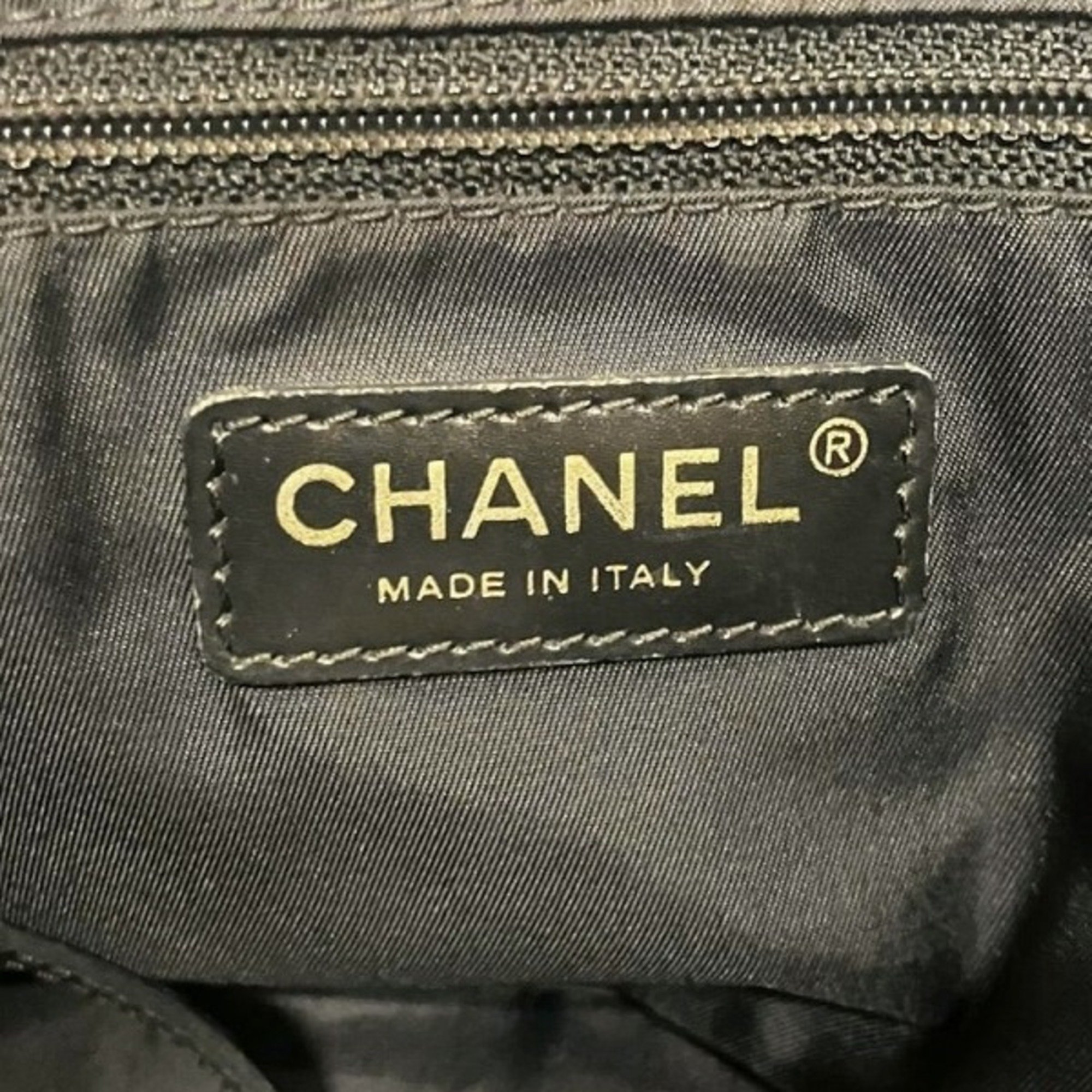 CHANEL New Travel Tote MM Black Bag Women's