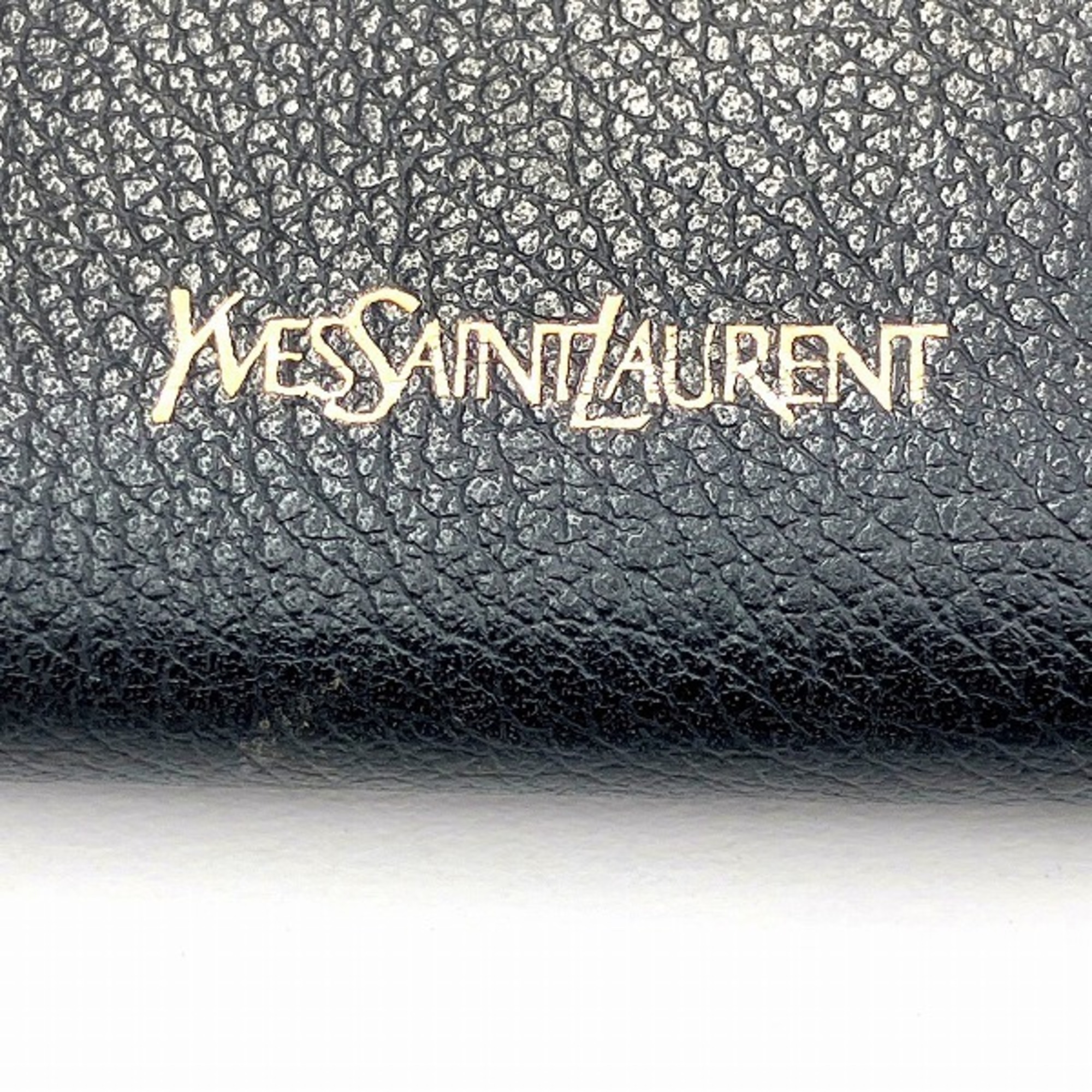 Yves Saint Laurent Black Leather Long Wallet for Men and Women