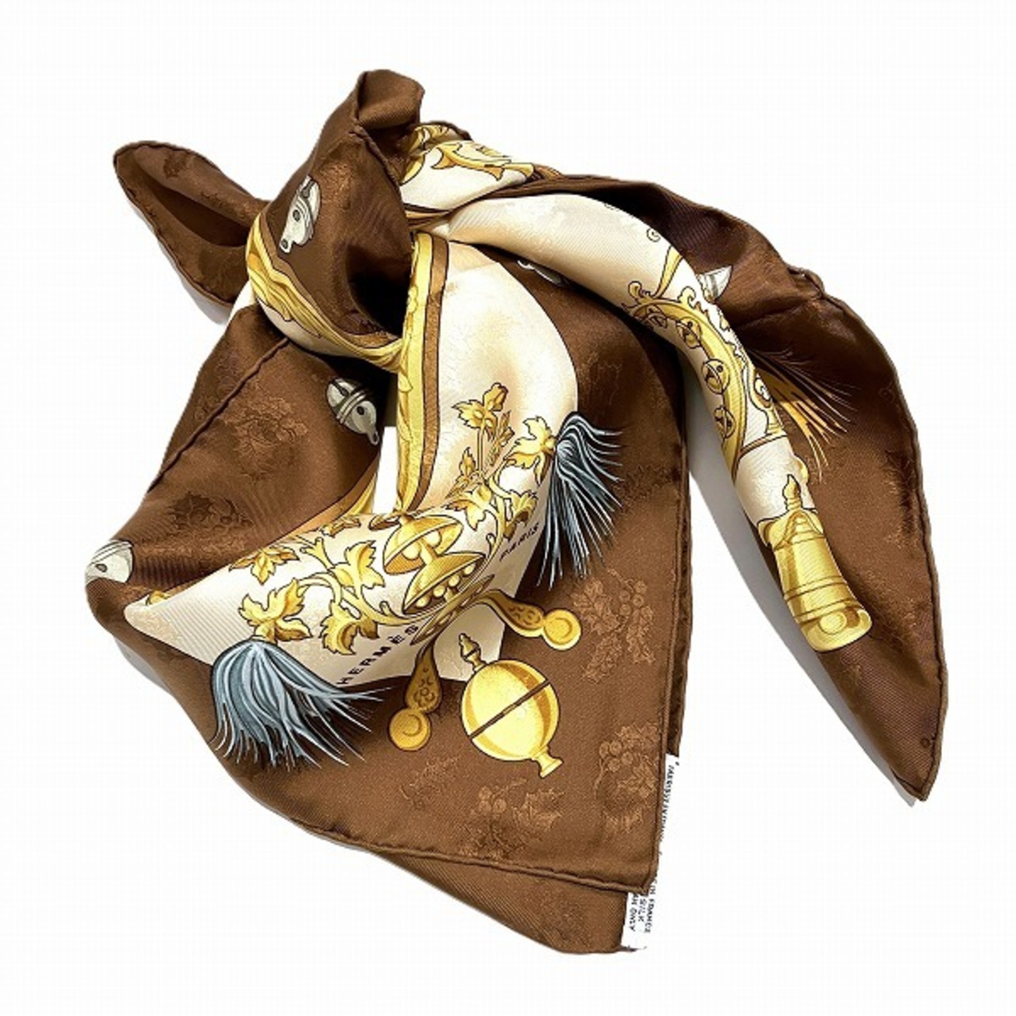 Hermes Carré 90 Feather and Bell Accessories Scarf Women's