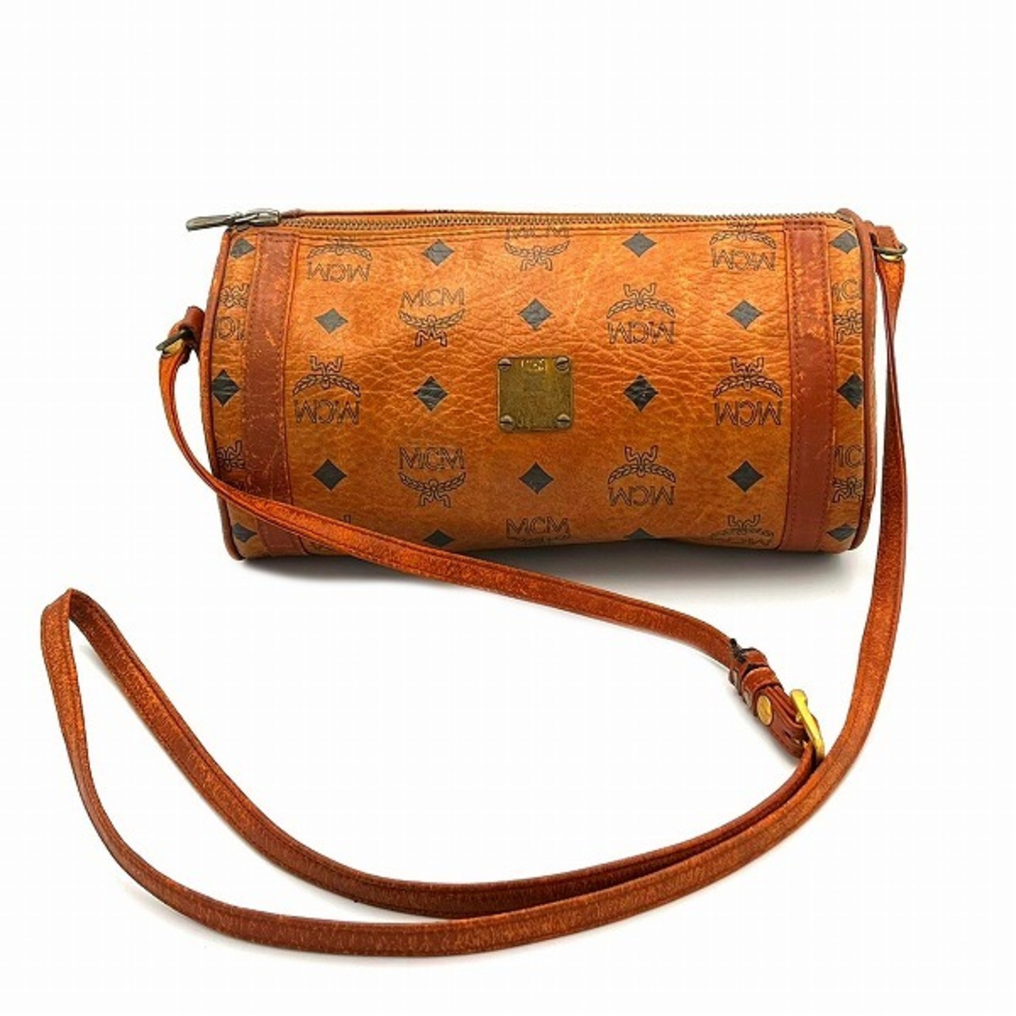 MCM Visetos pattern camel bag shoulder for women