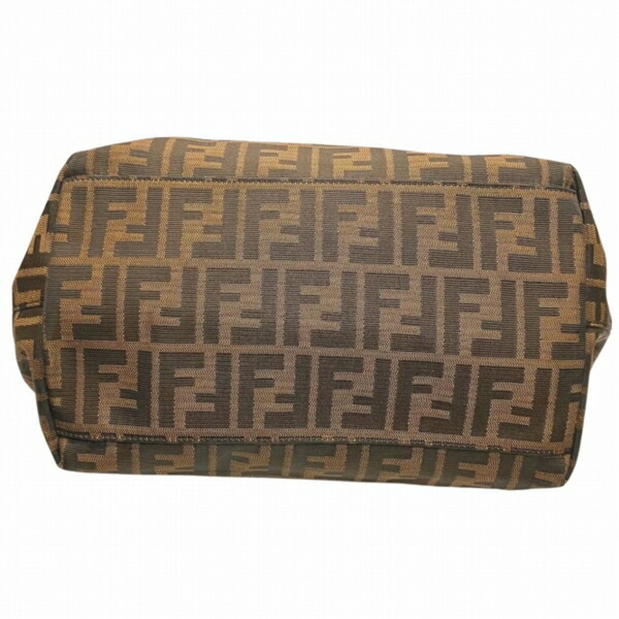 FENDI ZUCCA 8BN123 BROWN BAG HANDBAGS WOMEN