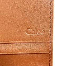 Chloé Chloe Brown Leather C Charm Long Wallet for Women