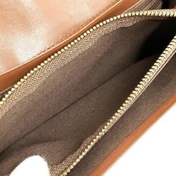 Chloé Chloe Brown Leather C Charm Long Wallet for Women