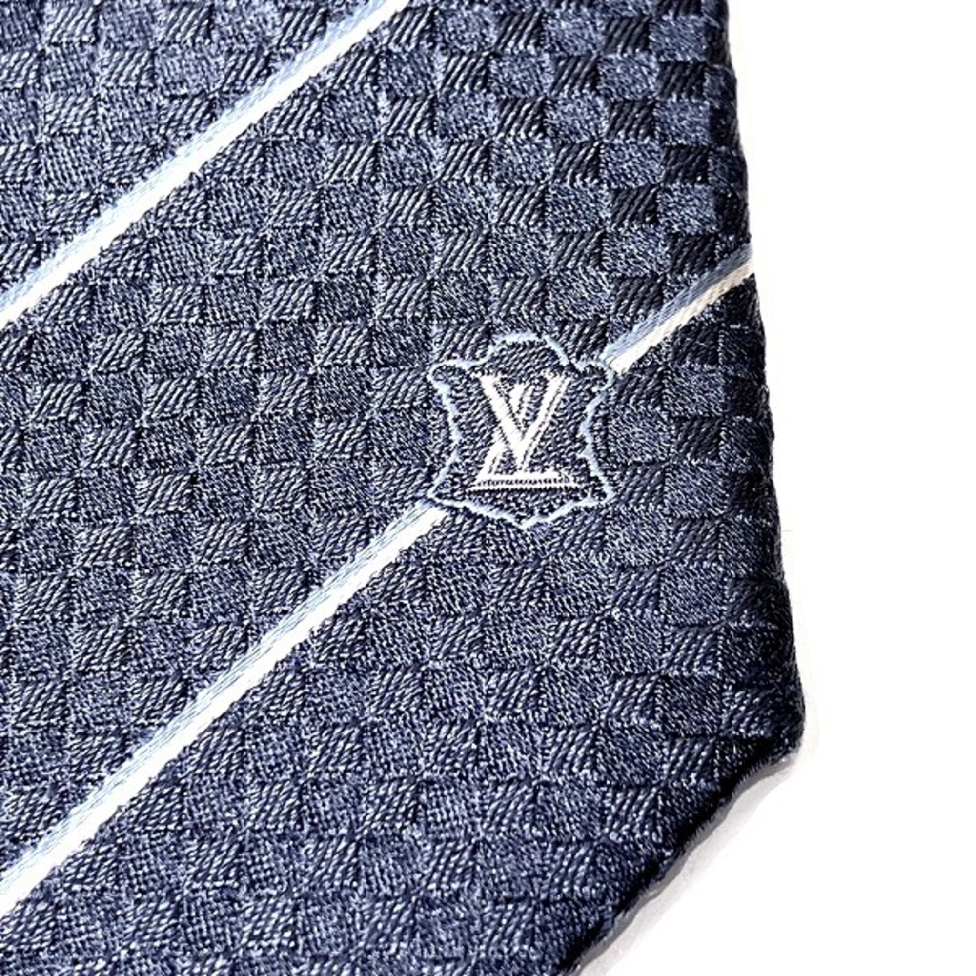 Louis Vuitton Grey Silk Accessory Necktie for Men