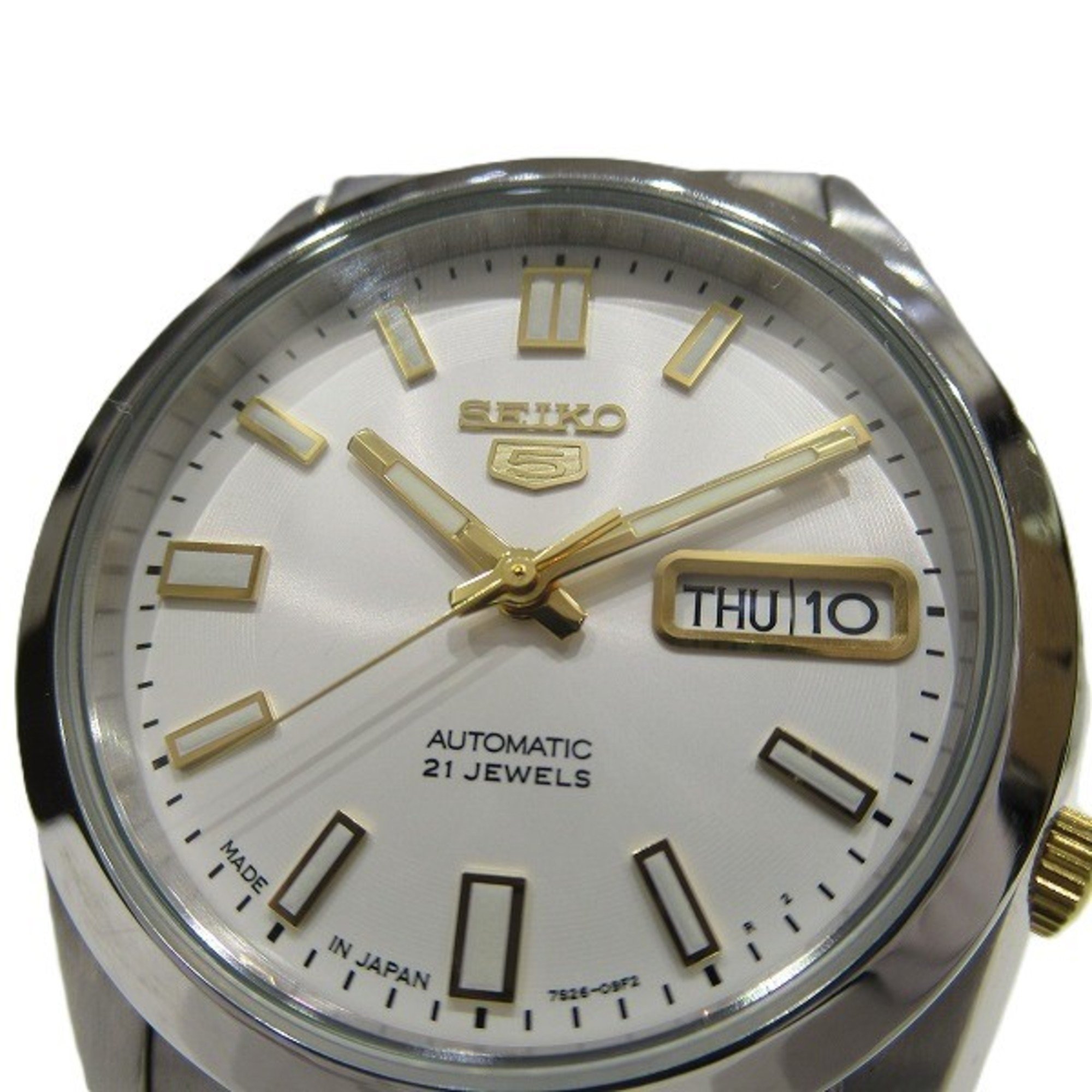 Seiko Five White SNKG39J1 Automatic Watch Men's Wristwatch