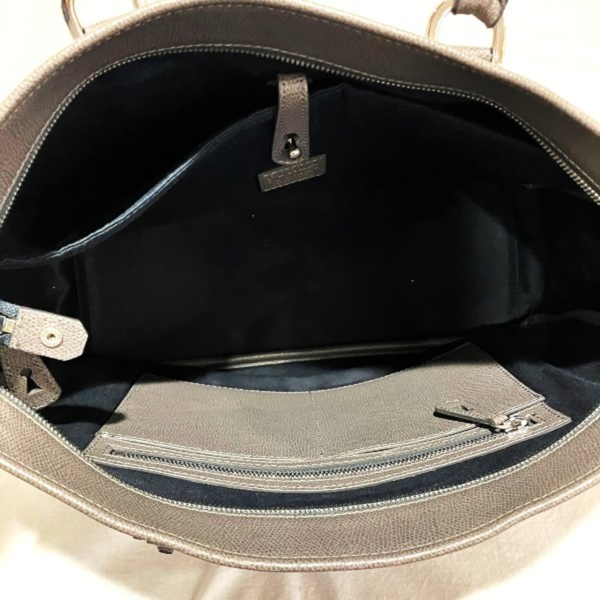 FURLA Uomo Grey Leather Bag Bags for Men