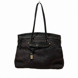 FURLA denim navy bag tote for women