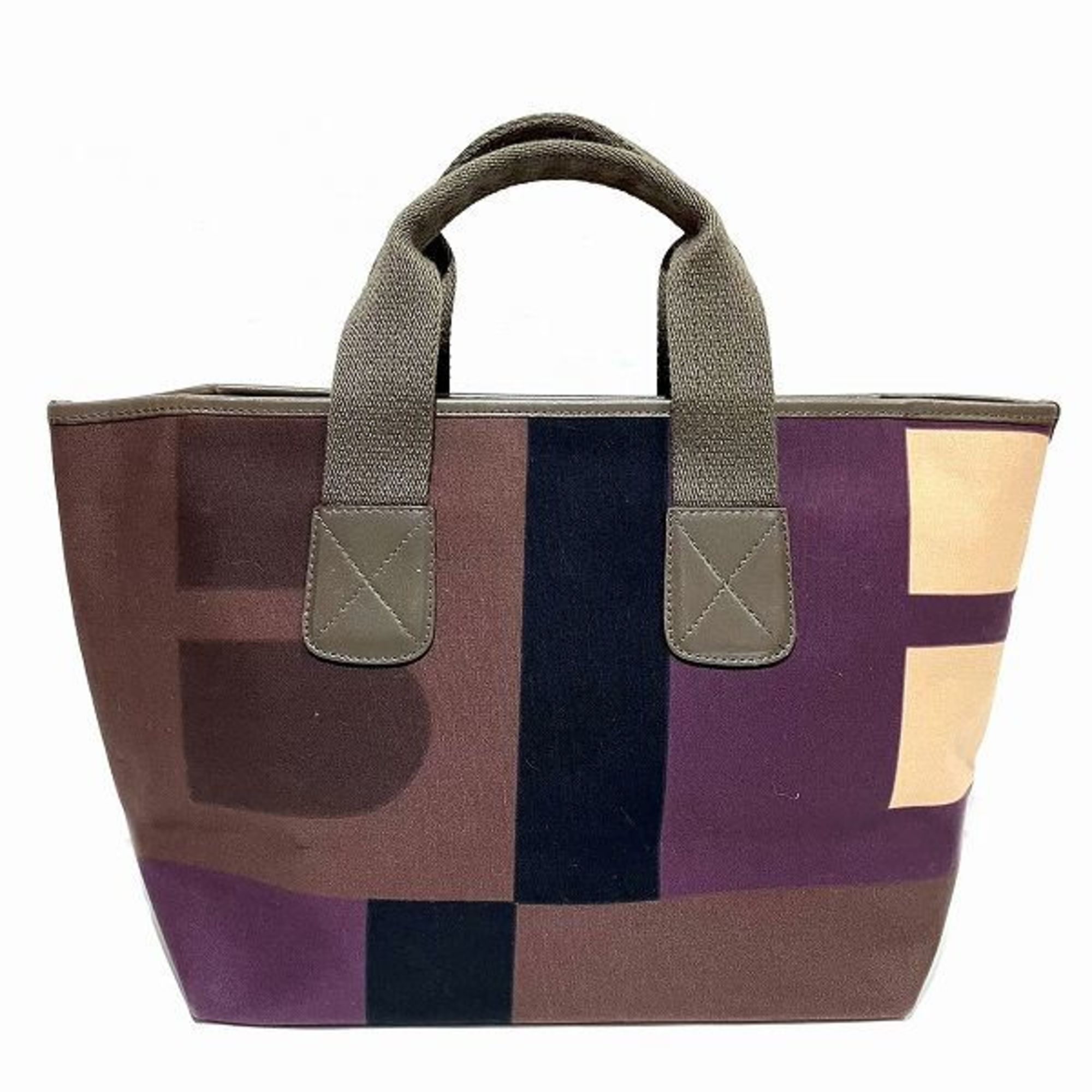 Bally Busy B Canvas Bag Handbag Tote Women's