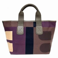 Bally Busy B Canvas Bag Handbag Tote Women's