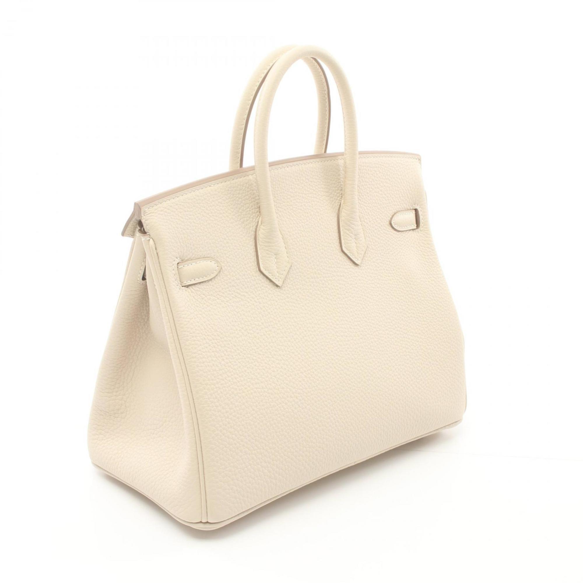 Hermes HERMES Birkin 25 Cre Handbag Bag Togo Women's Ivory