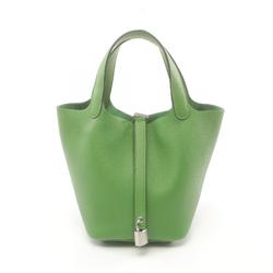 Hermes HERMES Picotin Lock PM Vert Yucca Handbag Bag Taurillon Clemence Women's Green