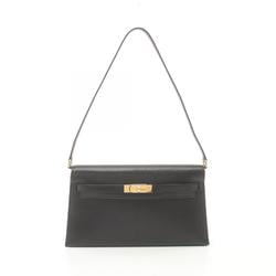 Hermes Kelly Elan Shoulder Bag Chevre Sham Killa Women's Black