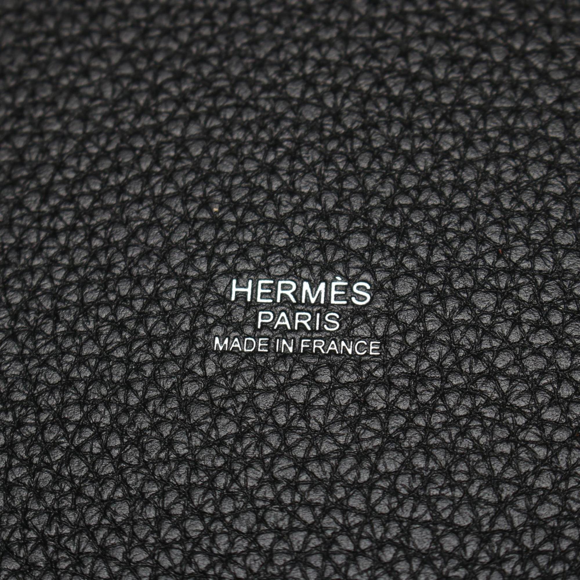 Hermes HERMES Picotin Lock PM Handbag Bag Taurillon Clemence Women's Navy