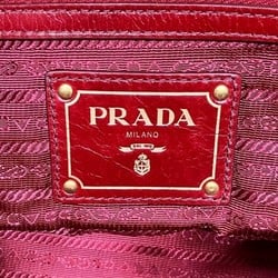 PRADA BL0727 Red Leather Bag Handbag for Women