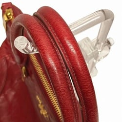 PRADA BL0727 Red Leather Bag Handbag for Women