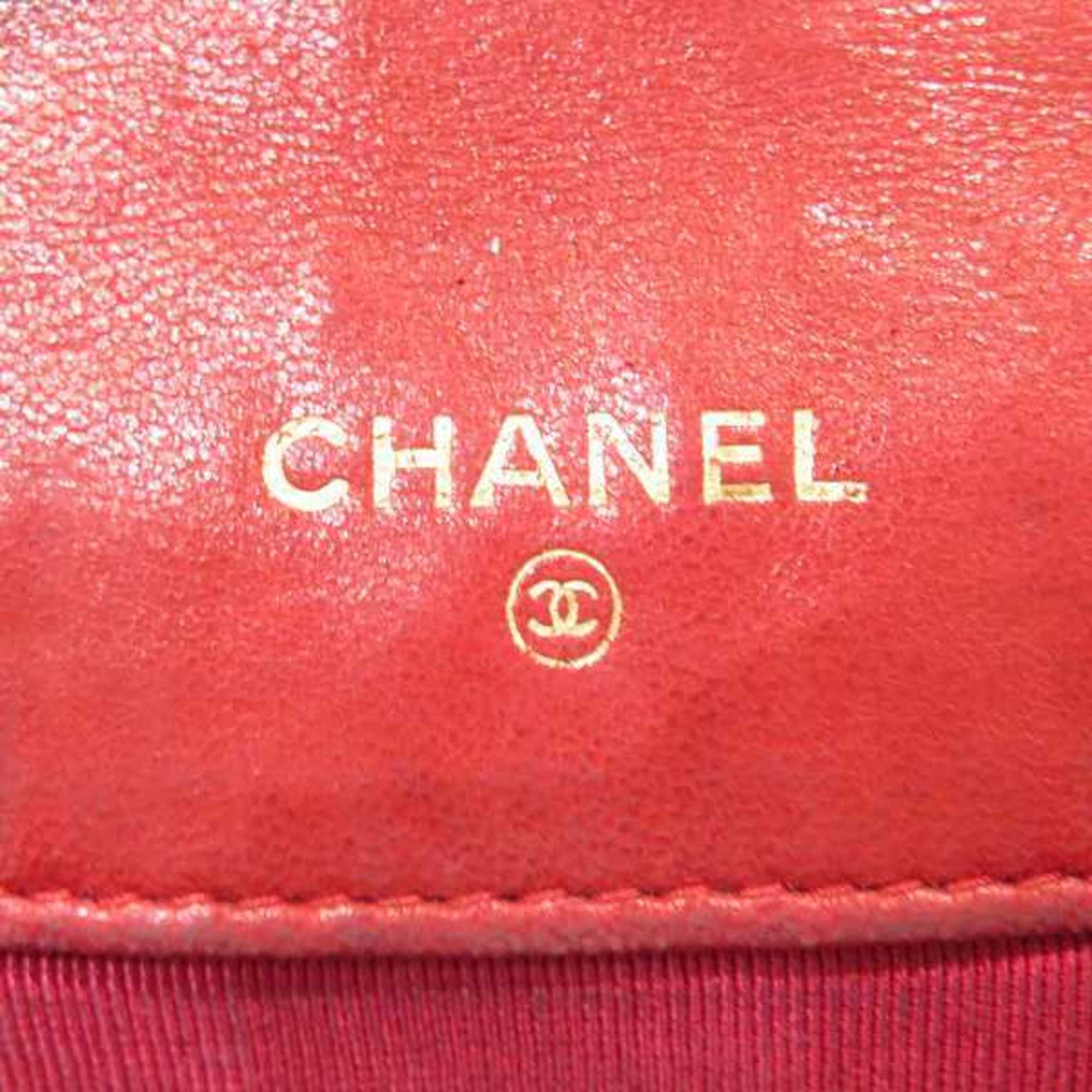 CHANEL Bicolor Coco Mark Double Stitch Coin Purse Wallet/Coin Case Women's Accessories