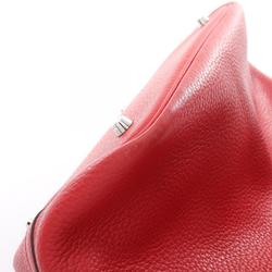 Hermes HERMES Picotin Lock MM Rouge Kazak Handbag Bag Taurillon Clemence Women's Red