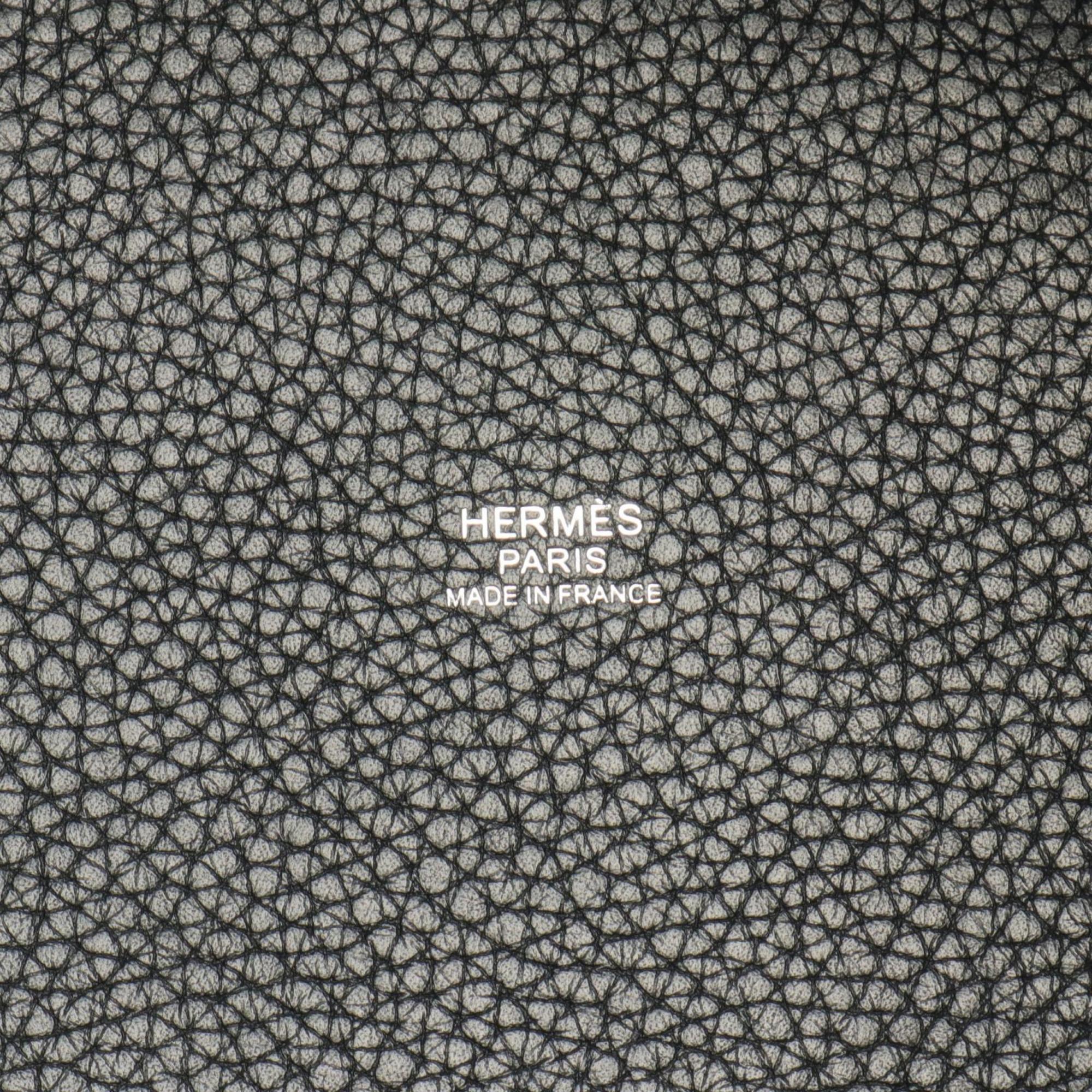 Hermes HERMES Picotin Lock MM Handbag Bag Taurillon Clemence Women's Black