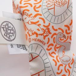 Hermes HERMES Twilly Splash Park Scarf Silk Women's Orange Multicolor H063806S