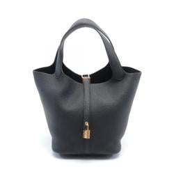 Hermes HERMES Picotin Lock MM Handbag Bag Taurillon Clemence Women's Black