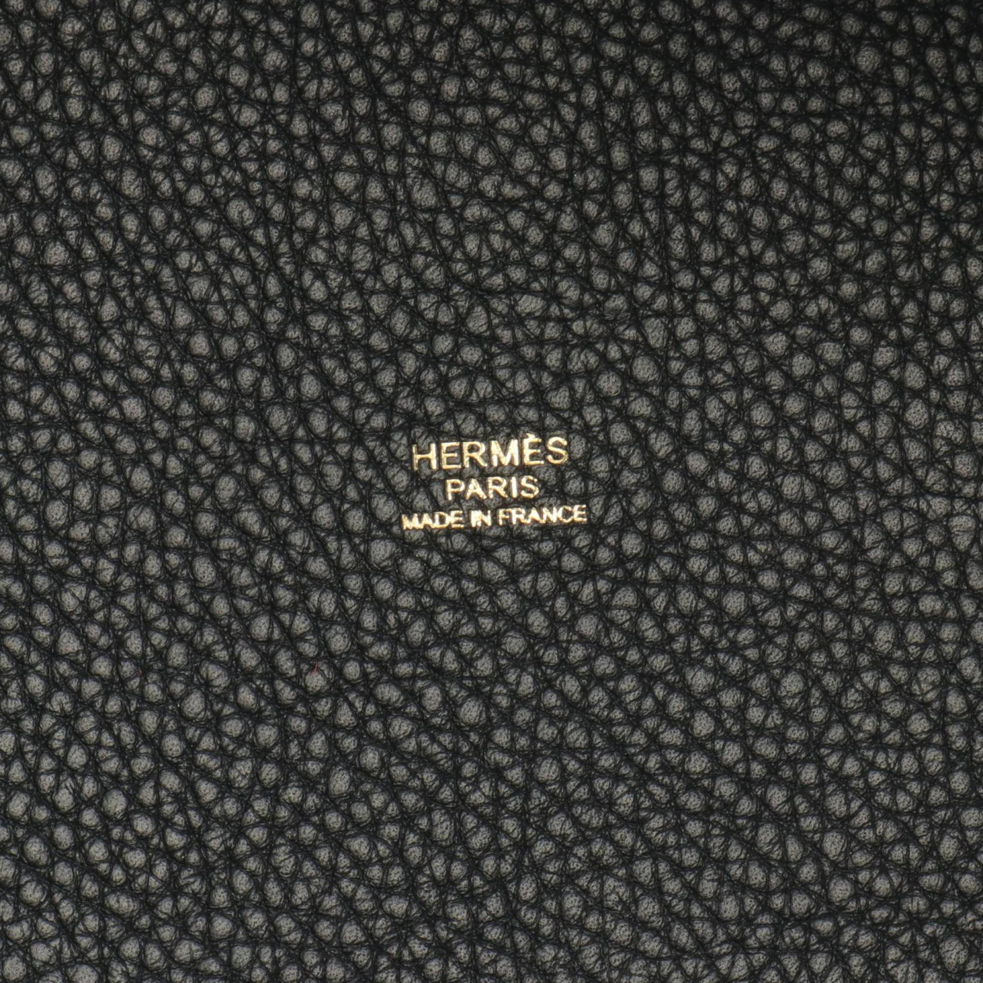 Hermes HERMES Picotin Lock MM Handbag Bag Taurillon Clemence Women's Black