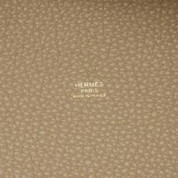 Hermes HERMES Picotin Lock MM Beige Marfa Handbag Bag Taurillon Clemence Women's