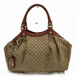 GUCCI Sukey Diamante 211944 Beige x Pink Bag Handbag Women's