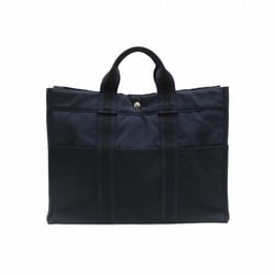 Hermes Foule MM Black Navy Bag Tote Handbag Men Women