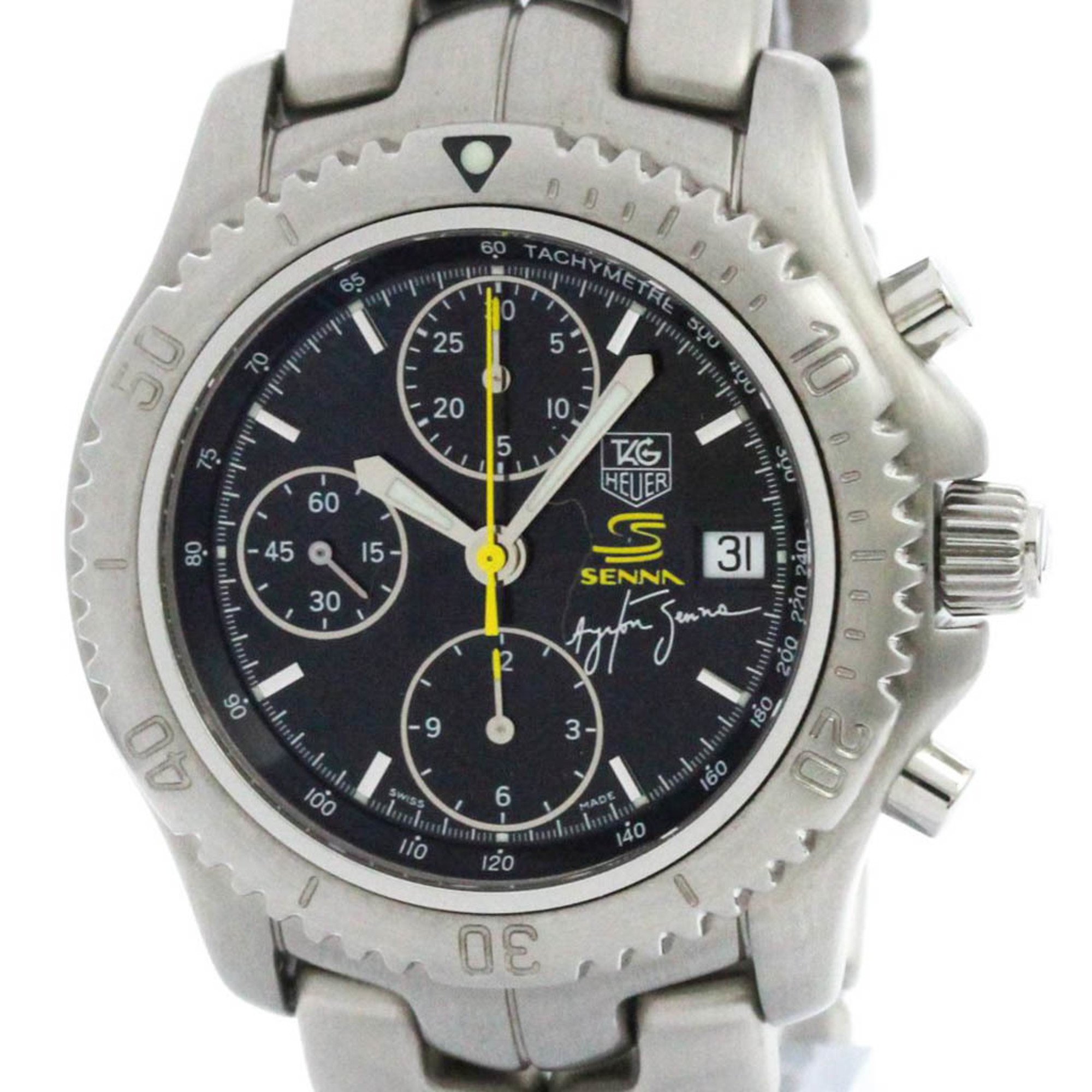 Polished TAG HEUER Link Chronograph Ayrton Senna Limited Watch CT2115 BF576051