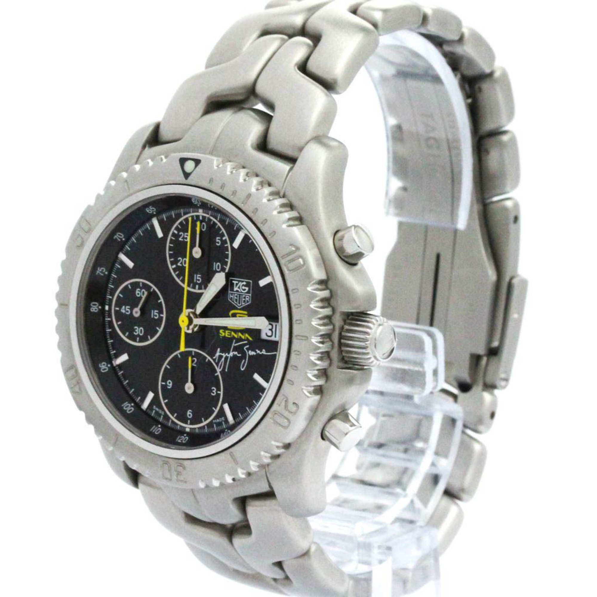 Polished TAG HEUER Link Chronograph Ayrton Senna Limited Watch CT2115 BF576051