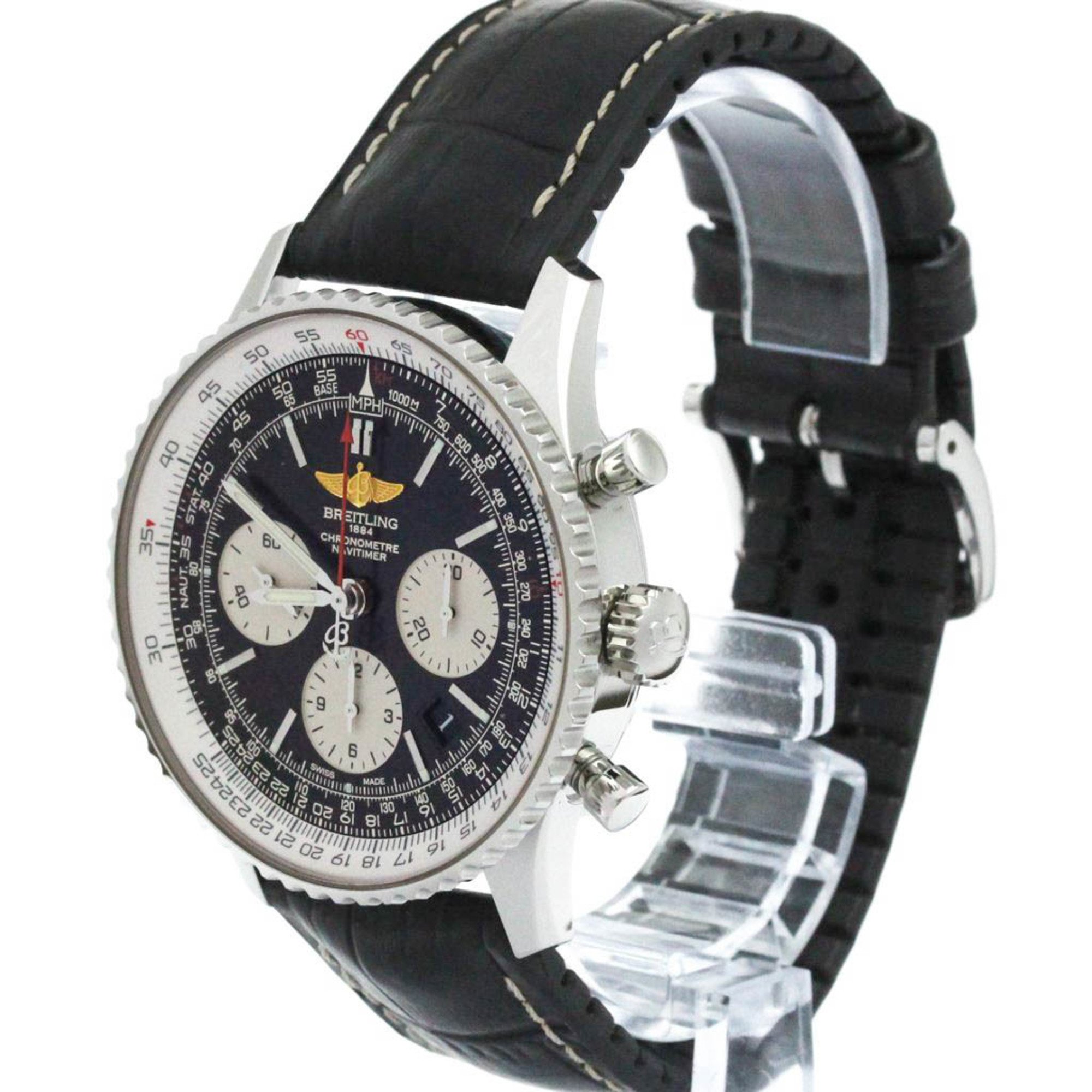 Polished BREITLING Navitimer 01 Steel Automatic Mens Watch AB0120 BF575213