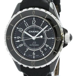 Polished CHANEL J12 Ceramic Leather Automatic Mens Watch H0683 BF576071