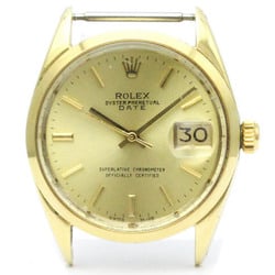 Vintage ROLEX Oyster Perpetual Date Gold Plated Watch 1550 Head Only BF575750