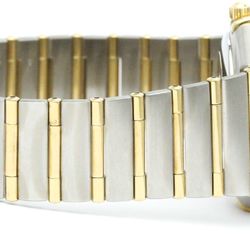 Polished OMEGA Constellation 18K Gold Steel Automati Mens Watch 1202.15 BF576064