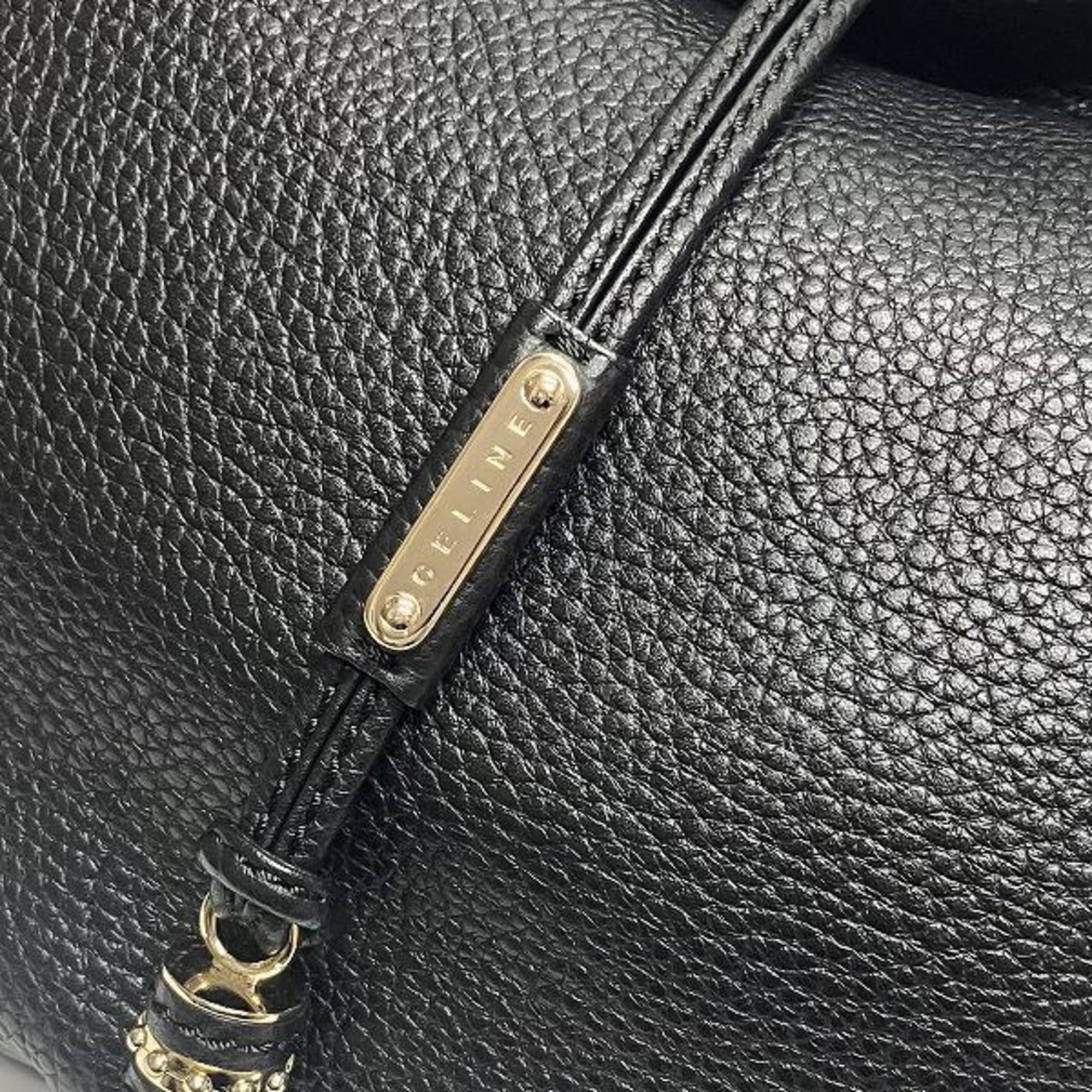 CELINE Bittersweet Black Leather Bag Handbag for Women