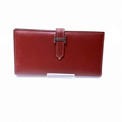 Hermes Bearn □I stamp S hardware Long wallet Bi-fold Women's