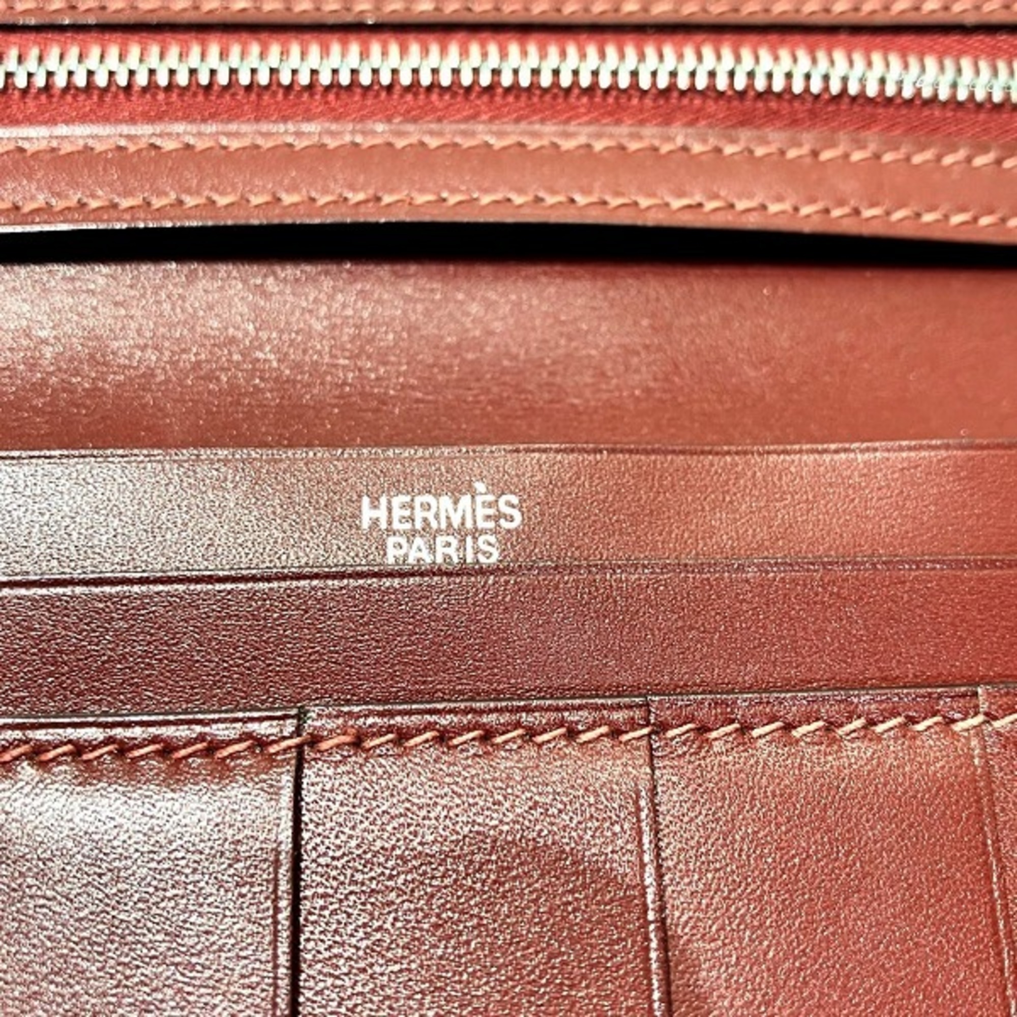 Hermes Bearn □I stamp S hardware Long wallet Bi-fold Women's