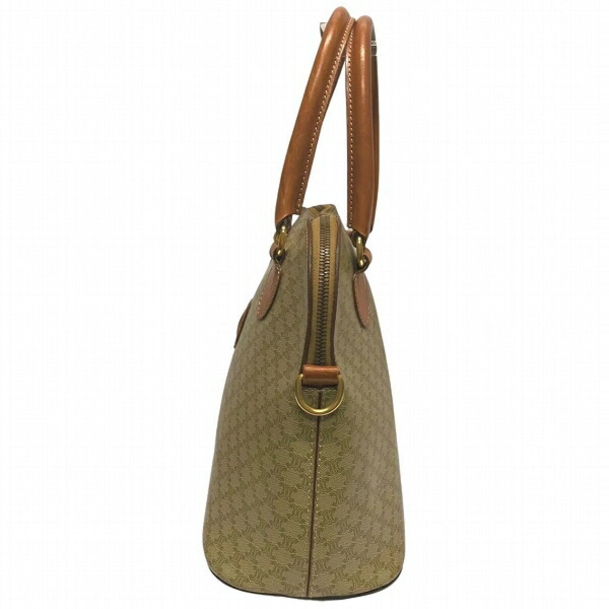 CELINE Macadam Beige Bag Handbag Tote Women's