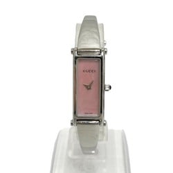 Gucci 1500L Quartz Pink Shell Dial Bangle Watch Women's