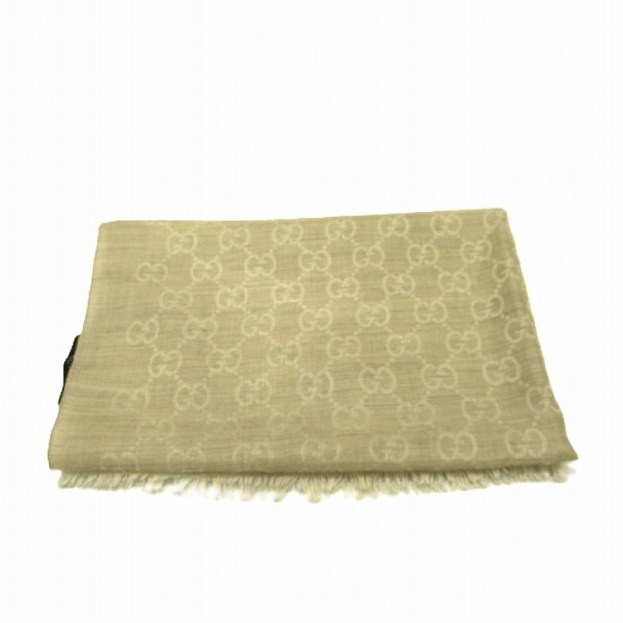 GUCCI GG pattern large scarf, beige, accessory, women's