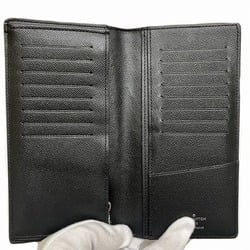 Louis Vuitton Taiga Portefeuille Brazza M30501 Noir Long Wallet Bi-fold Men's