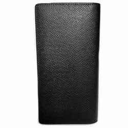 Louis Vuitton Taiga Portefeuille Brazza M30501 Noir Long Wallet Bi-fold Men's