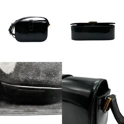 Saint Laurent shoulder bag patent leather black gold women's z2277