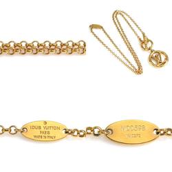 Louis Vuitton LOUIS VUITTON Necklace Collier Baby Ease LV Circle Metal Gold Men's Women's M00598 r10168k