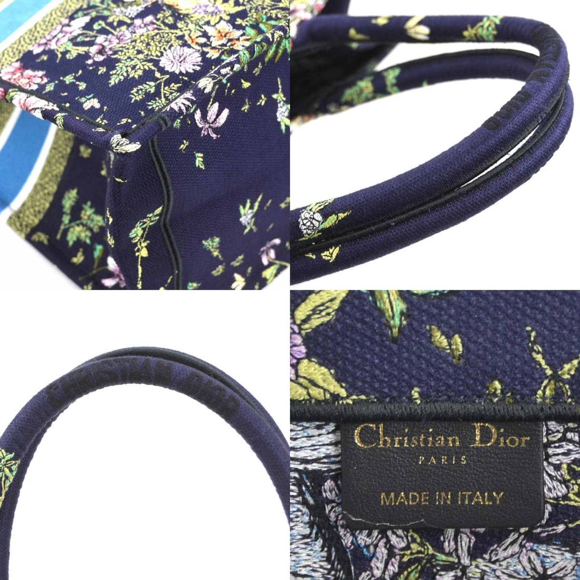 Christian Dior Handbag Tote Bag D Constellation Embroidery Book Large Canvas Navy Women's 99952g