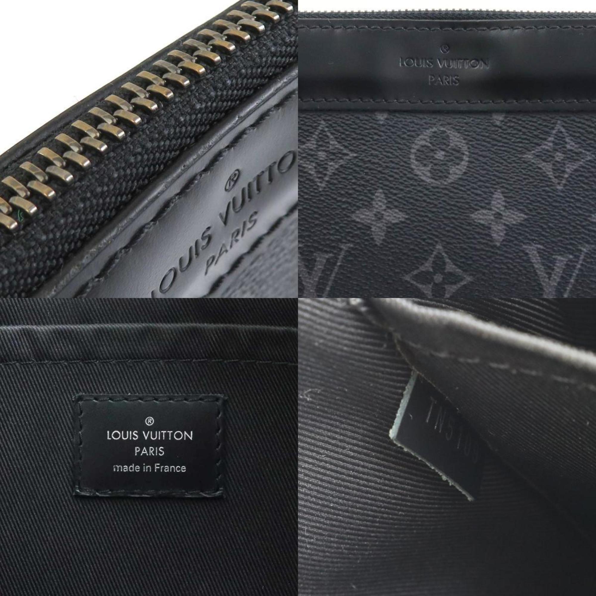 Louis Vuitton LOUIS VUITTON Clutch Bag Monogram Eclipse Pochette Discovery Black Men's M62291 r10149i