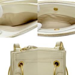 Chloé Chloe Shoulder Bag Leather Ivory Women's z2323