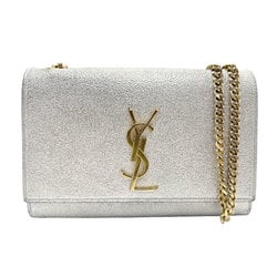 Saint Laurent shoulder bag leather silver gold women's z2290